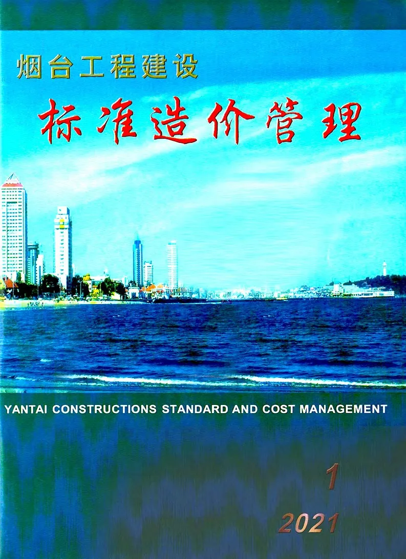 2021年1季度1、2、3月烟台工程建设标准造价管理