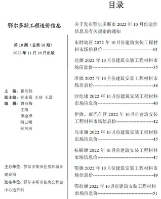 鄂尔多斯市2022年10月造价信息结构分析首图