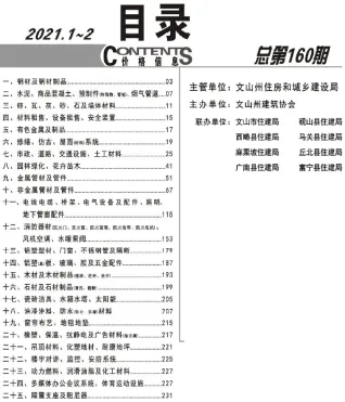 文山州2021年1期1、2月造价信息主要概念首图
