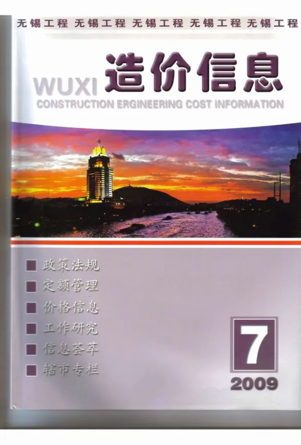 无锡市2009年7月建材结算价