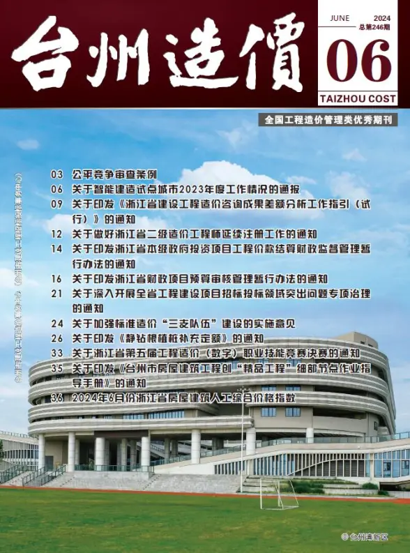 台州市2024年6月建材造价信息