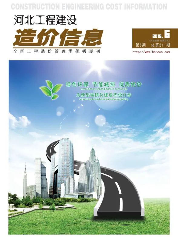 河北省2015年6月建设工程造价信息封面