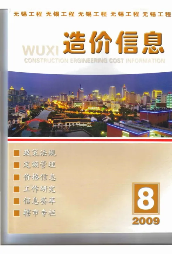 无锡市2009年8月建材结算价