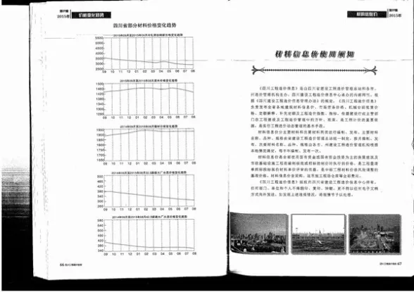 四川省2015年9月工程造价信息封面