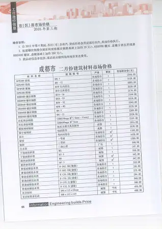 成都市2016年3月造价信息pdf