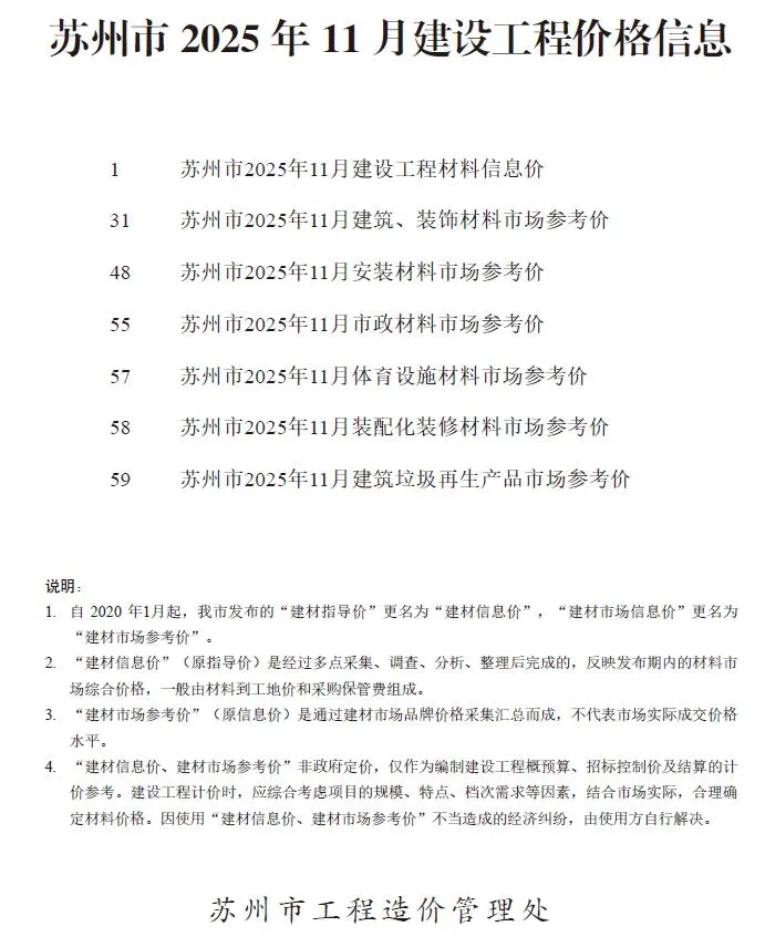 苏州造价信息网官方电子版PDF