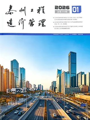 江苏工程造价信息网官方2026年1月泰州造价信息期刊封面