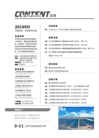 上海市造价信息2018年3期结构分析首图