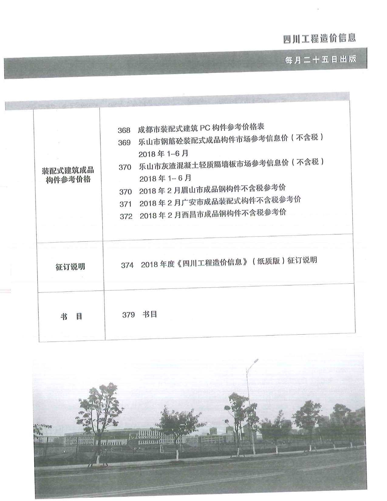 四川省2018年3月工程造价信息期刊
