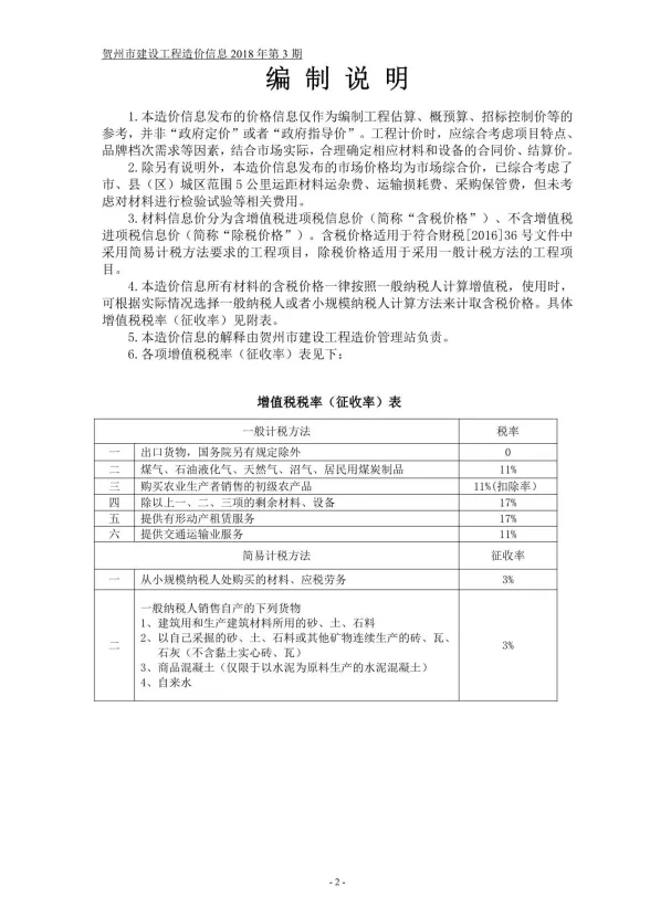 贺州市2018年3月建材价格PDF第一页