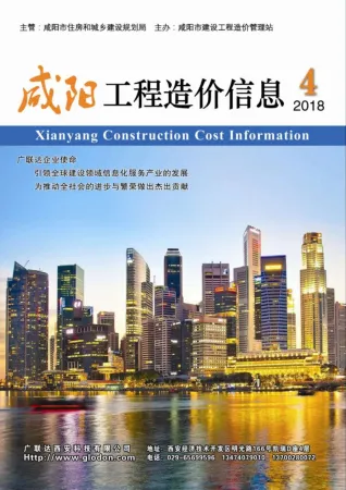 咸阳市造价信息2018年4期结构分析首图(工程结算参考价)