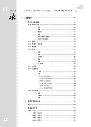 云南2018年6期造价信息