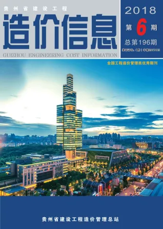 贵州省造价信息2018年6期结构分析首图(工程材料指导价)