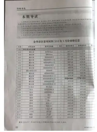 金华市官方电子版造价信息