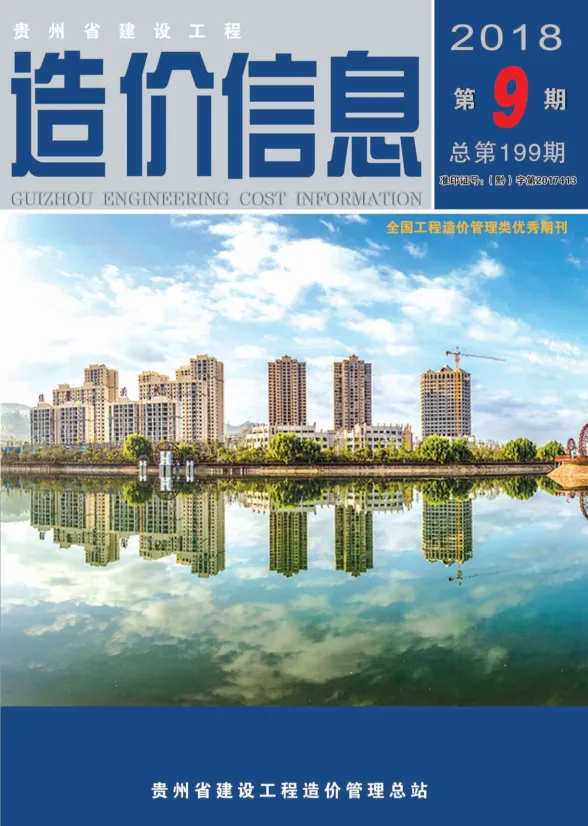 贵州省2018年9月建设工程造价信息封面