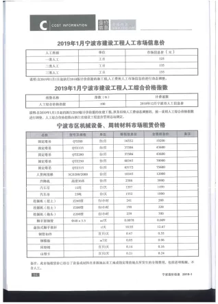 宁波市2019年1期造价信息含义介绍首图