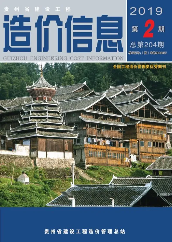贵州省2019年2月建设工程造价信息封面