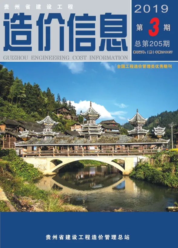 贵州省2019年3月建设工程造价信息封面