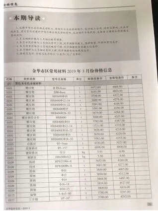 金华市2019年3期造价信息简介首图