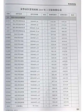 金华市政府官方电子版造价信息