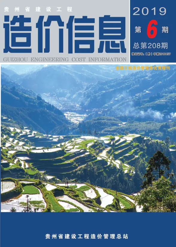 贵州省2019年6月建设工程造价信息封面