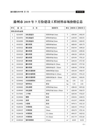 2019年滁州建设工程造价信息电子版
