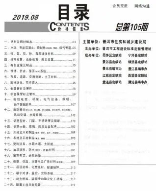 2019年普洱建设工程造价信息