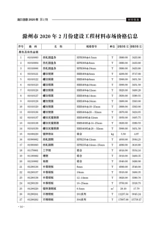 滁州市2020年2期造价信息简介首图