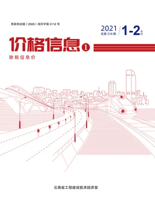 2021年云南钢筋工程造价信息价第一页