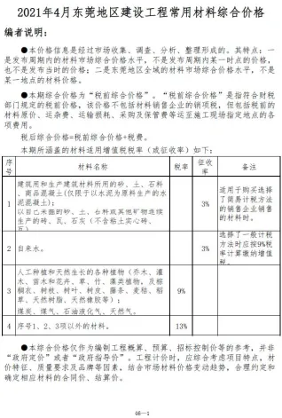 东莞市官方电子版造价信息