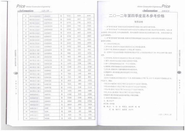 武汉市2013年3月工程造价信息期刊