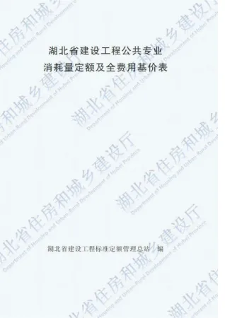 2018湖北建设工程公共专业定额