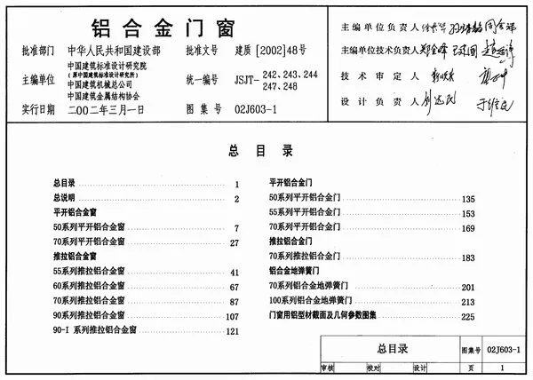 02J603-1铝合金门窗