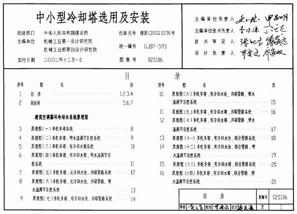 02S106中小型冷却塔选用及安装