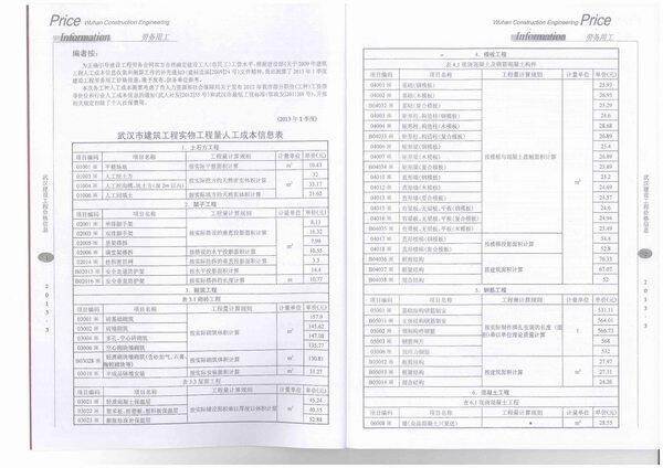 武汉市2013年4月造价信息期刊PDF扫描件