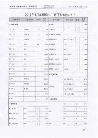 洛阳市造价信息2013年4期核心概述首图