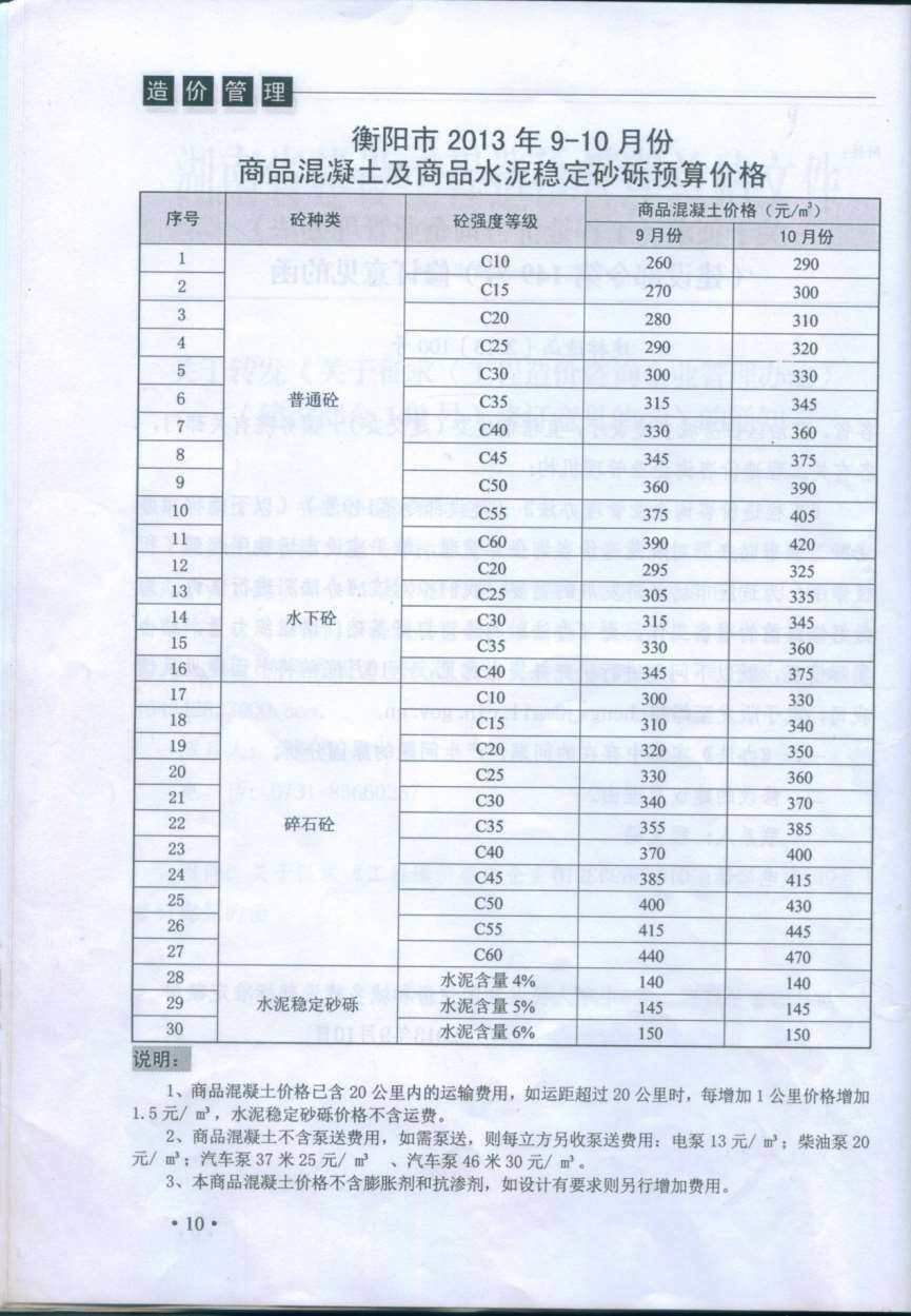 衡阳市2013年5月造价信息期刊PDF扫描件
