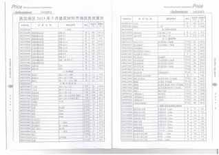 武汉2013年第6期电子版人工费工程造价信息价封面第一页